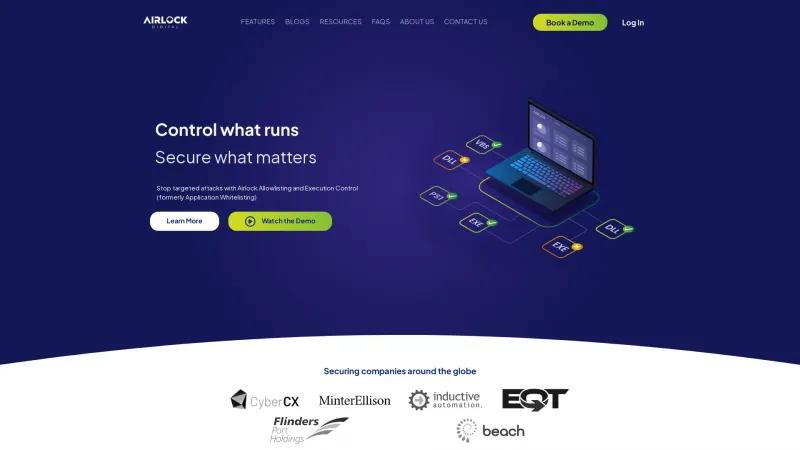 Homepage of Airlock