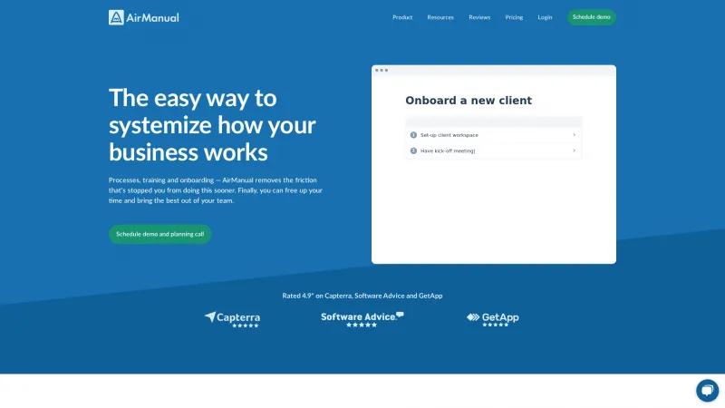 Homepage of AirManual