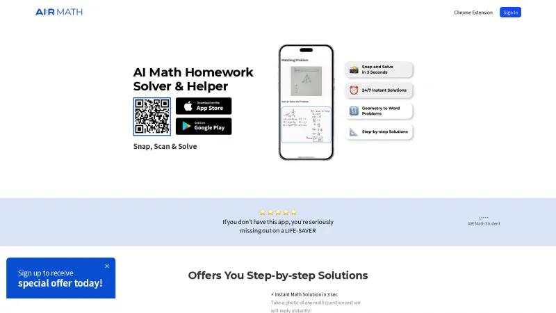 Homepage of AIR MATH