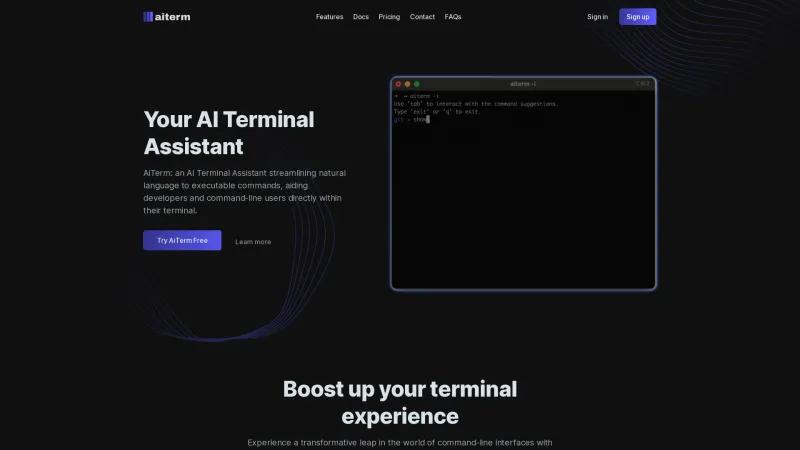 Homepage of AiTerm