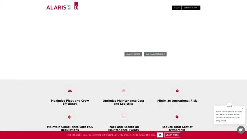 Homepage of AlarisPro