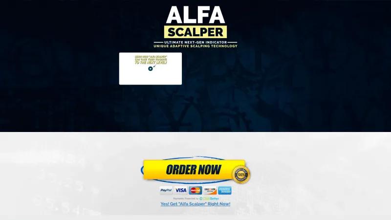 Homepage of Alfa Scalper