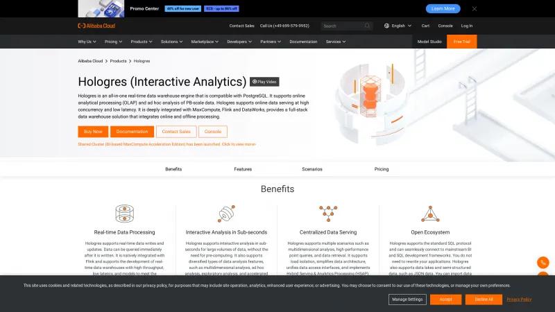 Homepage of Hologres