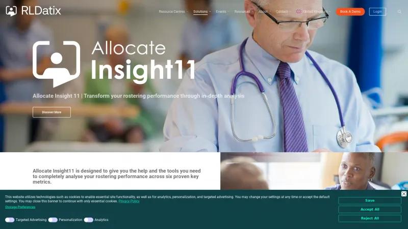 Homepage of Insight 11