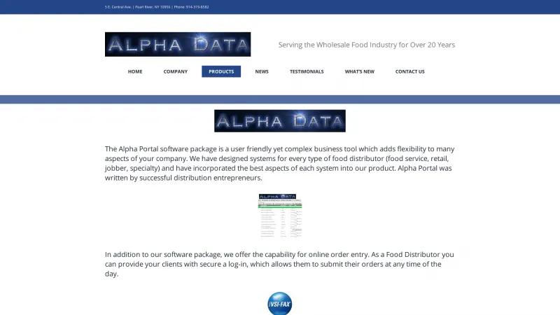 Homepage of Alpha Portal