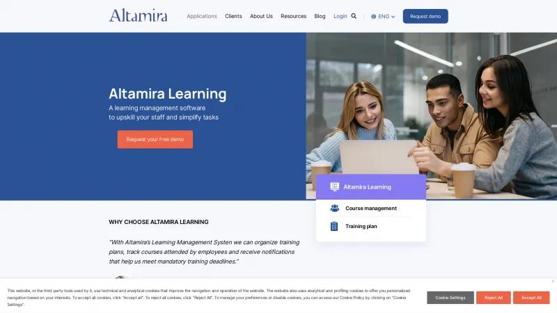 Homepage of Altamira Learning