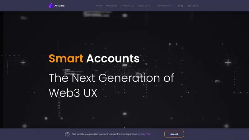 Homepage of Ambire Wallet