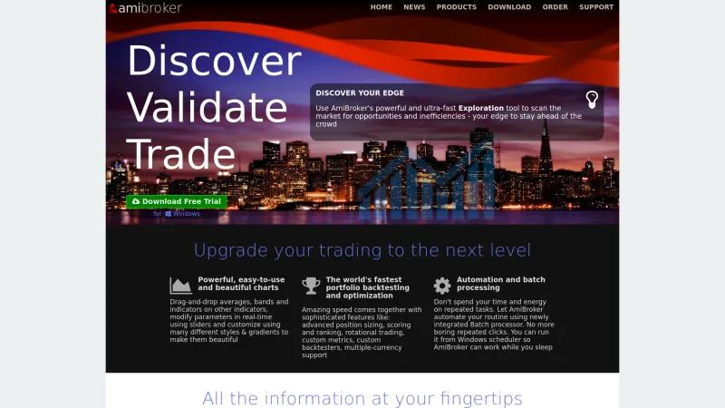 Homepage of AmiBroker