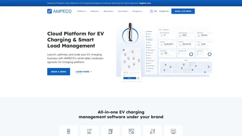 Homepage of AMPECO