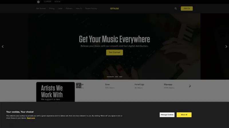 Homepage of Amuse