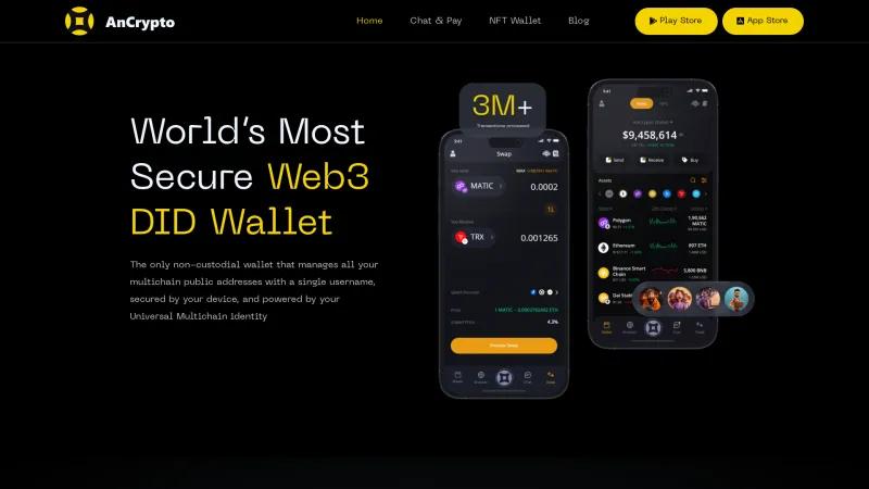 Homepage of AnCrypto Wallet