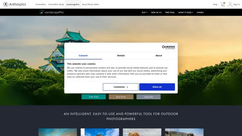 Homepage of LandscapePro