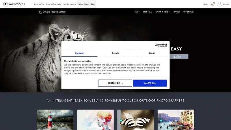 Homepage of Smart Photo Editor