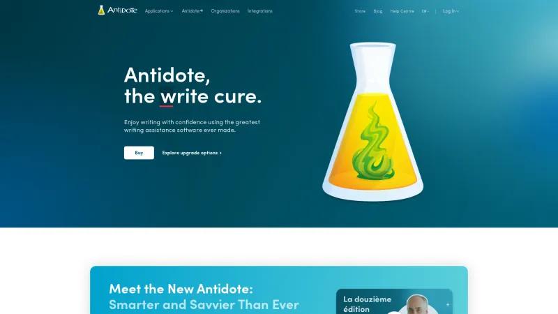 Homepage of Antidote