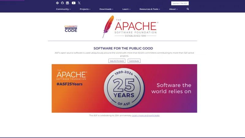 Homepage of Apache NetBeans