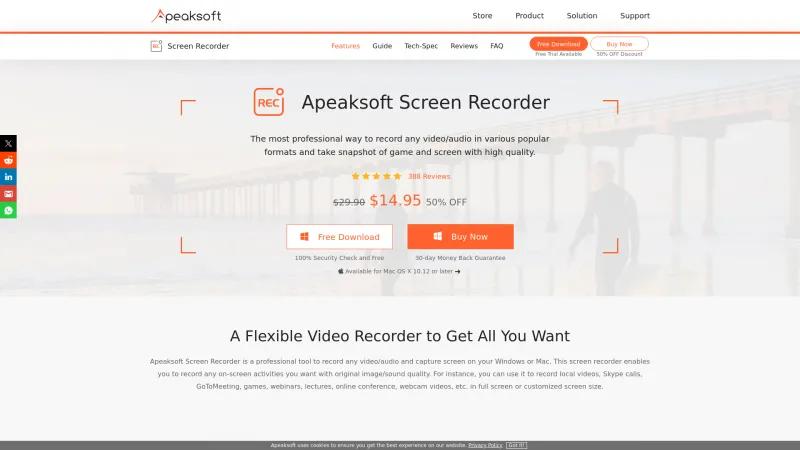 Homepage of Apeaksoft Screen Recorder