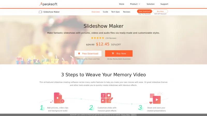 Homepage of Apeaksoft Slideshow Maker