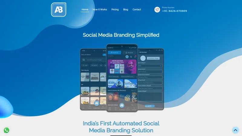 Homepage of Apni Branding