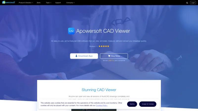 Homepage of Apowersoft CAD Viewer