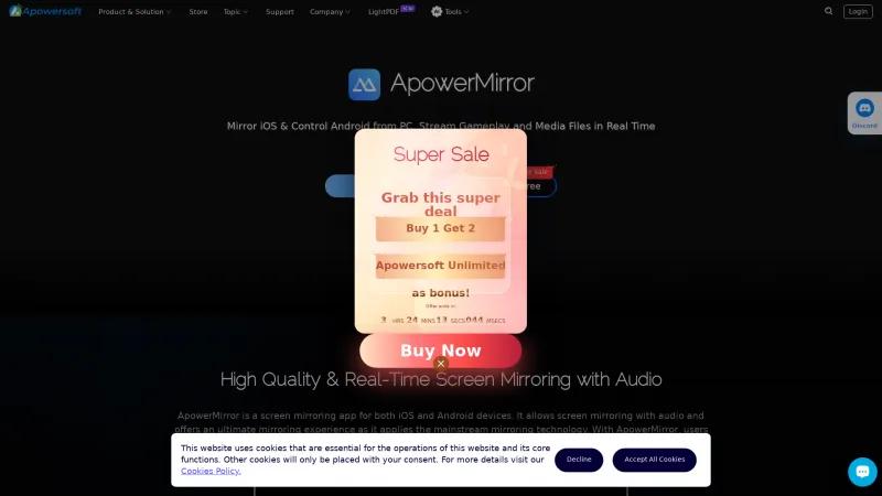 Homepage of ApowerMirror