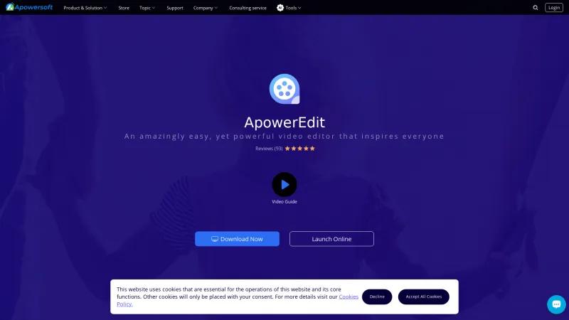 Homepage of ApowerEdit