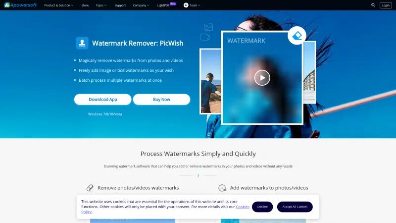 Homepage of Apowersoft Watermark Remover