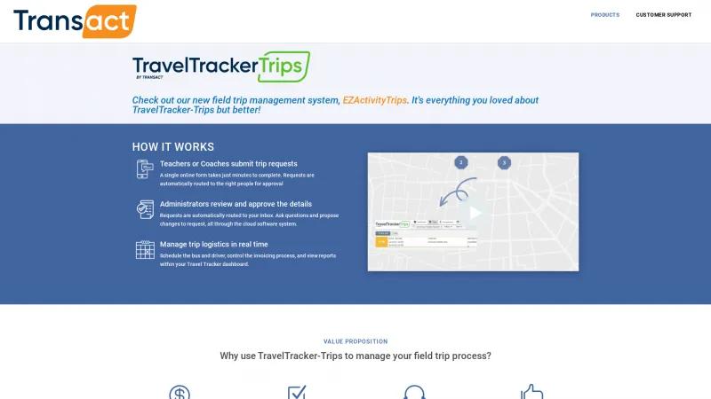 Homepage of Travel Tracker