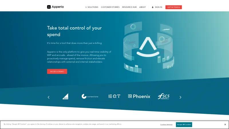 Homepage of Apperio