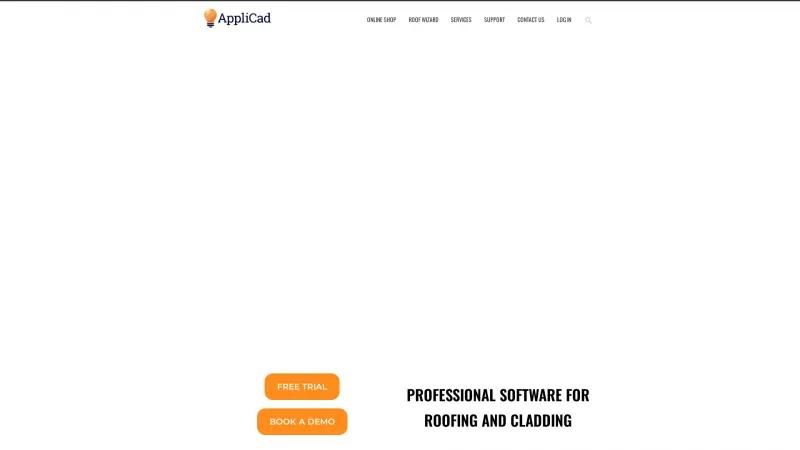 Homepage of Roof Wizard