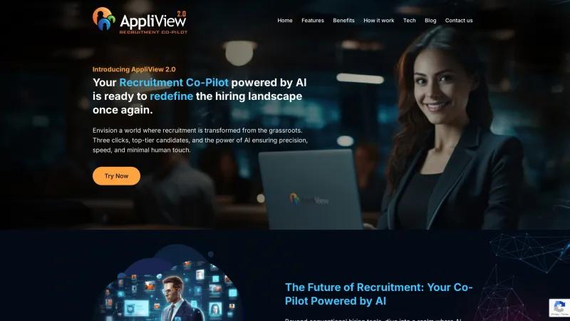 Homepage of AppliView