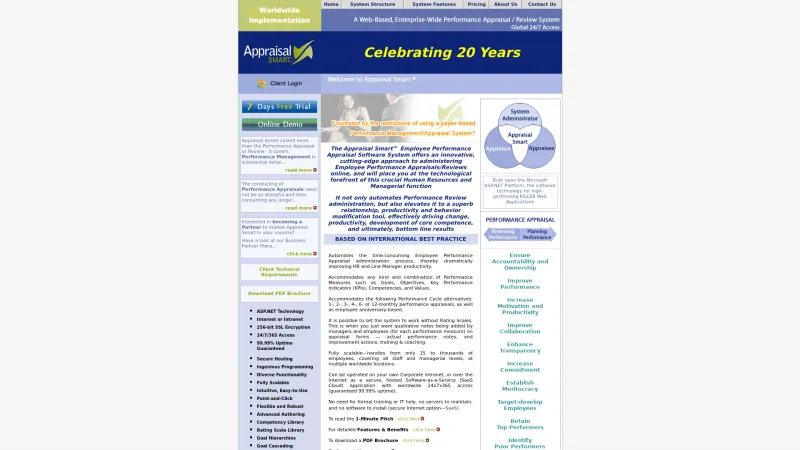 Homepage of Appraisal Smart