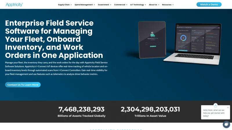 Homepage of Apptricity Field Services