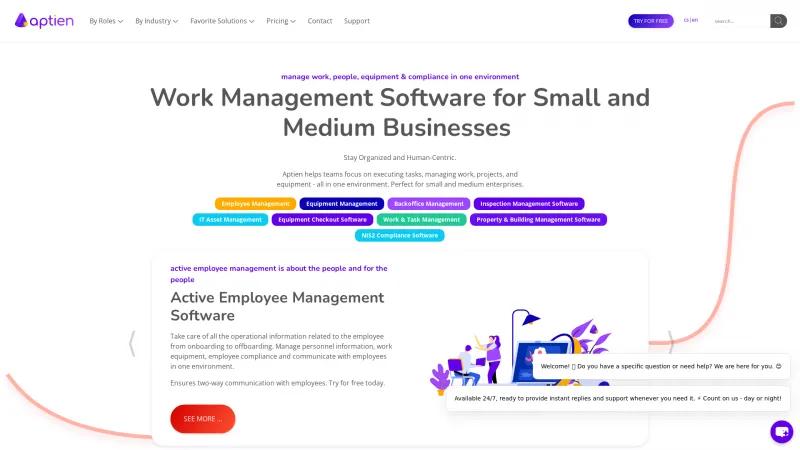 Homepage of Aptien