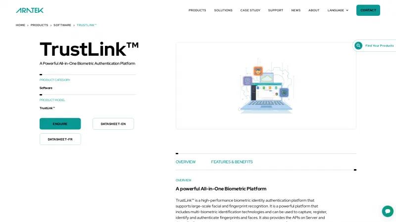 Homepage of TrustLink