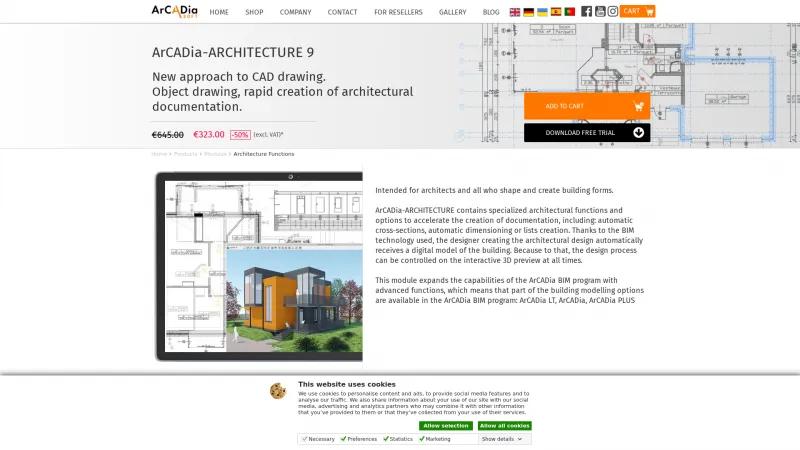 Homepage of ArCADia-ARCHITECTURE