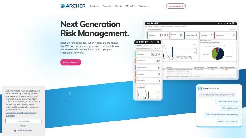 Homepage of Archer