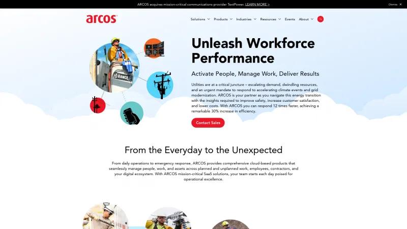 Homepage of ARCOS