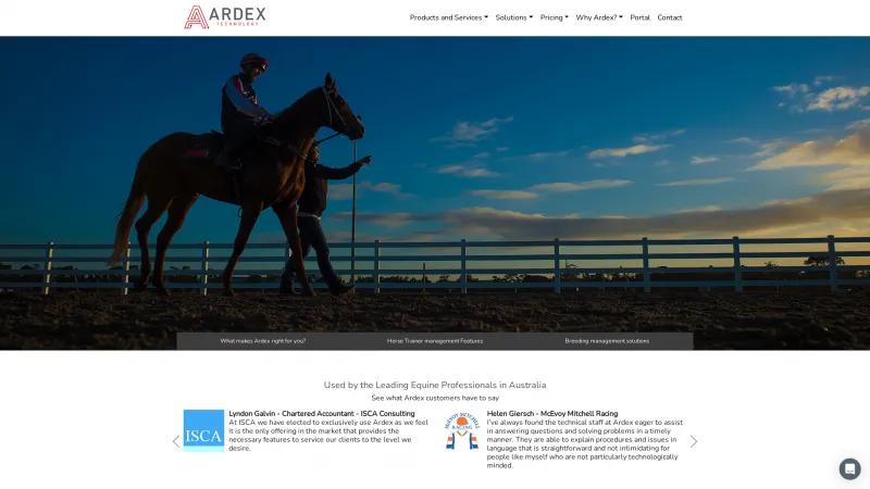 Homepage of Ardex Premier