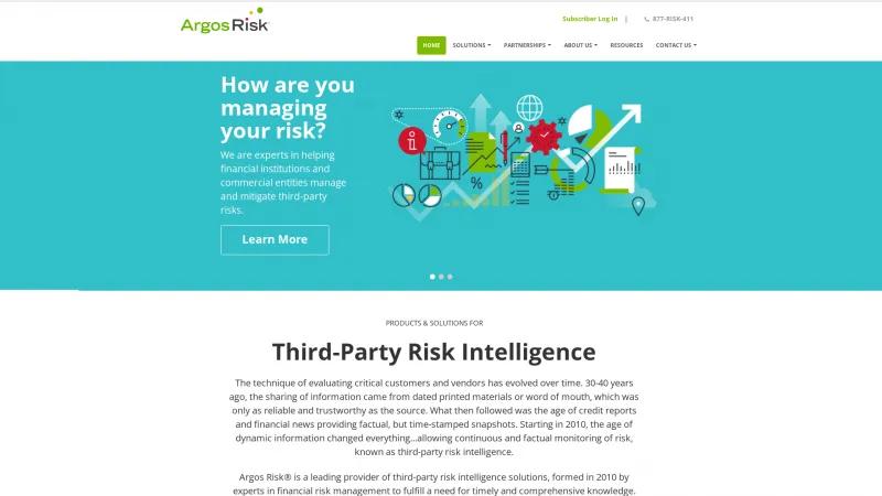 Homepage of Argos Risk