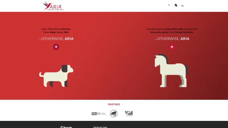 Homepage of Aria