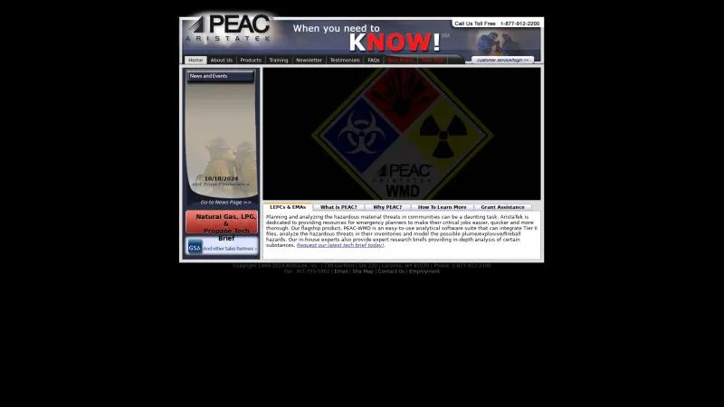 Homepage of PEAC-WMD