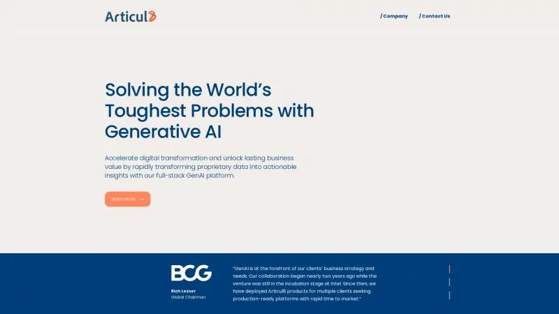 Homepage of Articul8