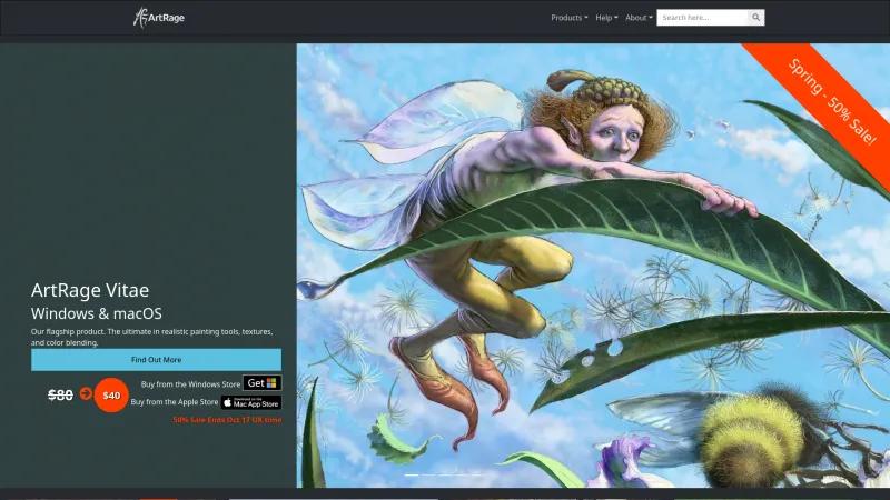 Homepage of ArtRage