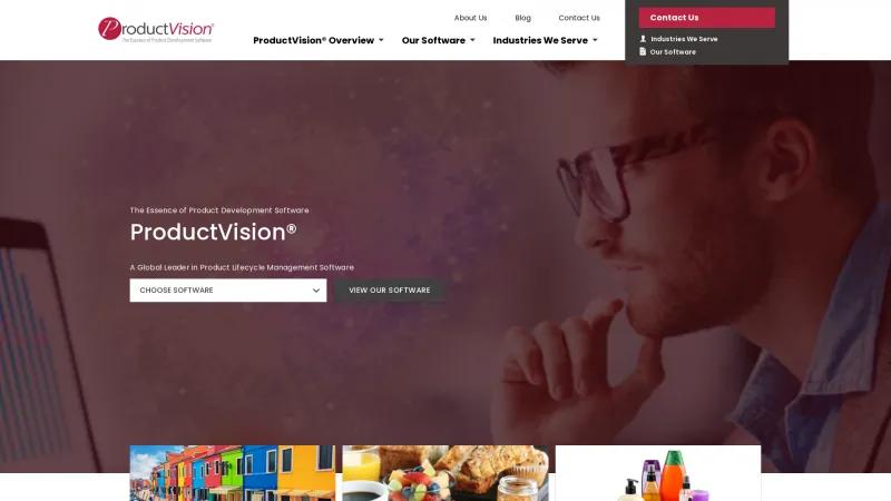 Homepage of ProductVision