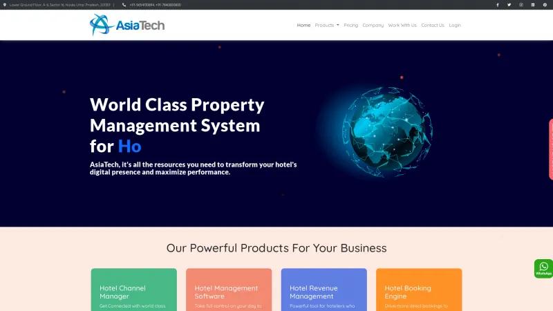 Homepage of Asiatech Hotel Channel Manager