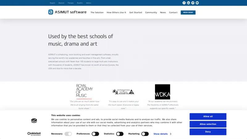 Homepage of ASIMUT