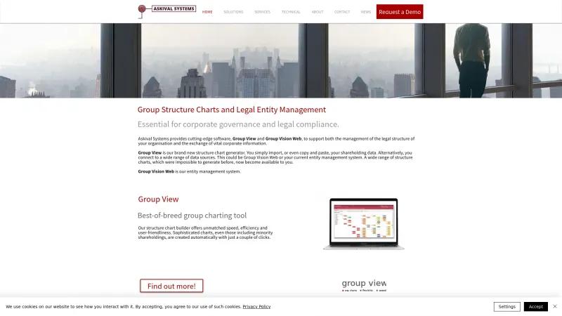 Homepage of Group Vision Web