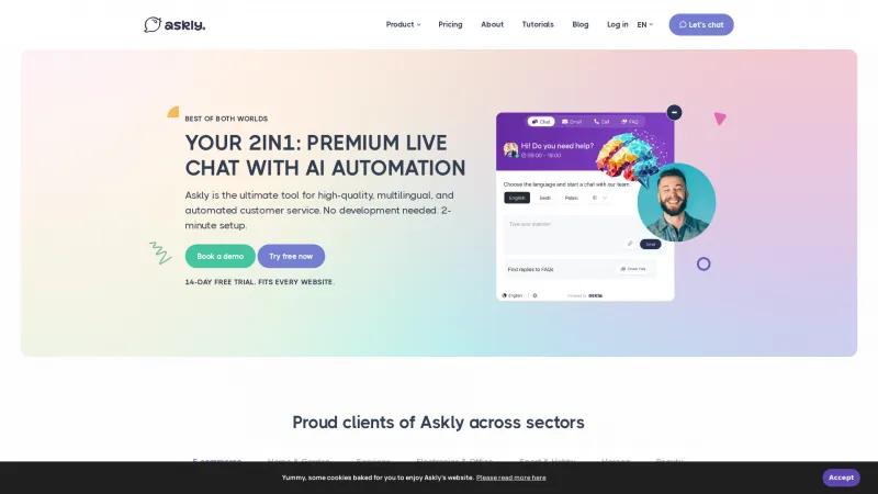 Homepage of Askly