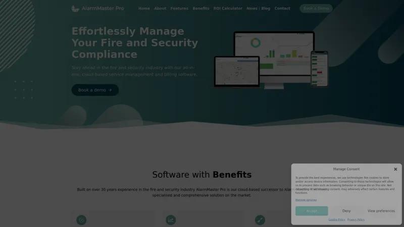 Homepage of Alarm Master