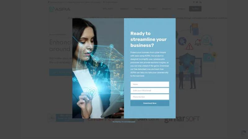 Homepage of ASPIA